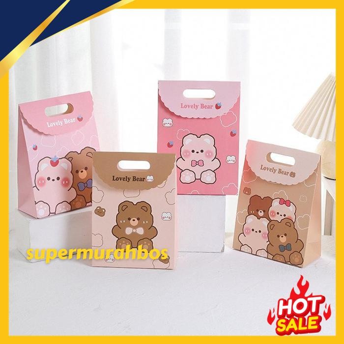 

PAOPAO PAPERBAG LOVELY THE BEAR MOTIF TUTUP GOODIE BAG TAS KADO IMPORT TERBAIK !!