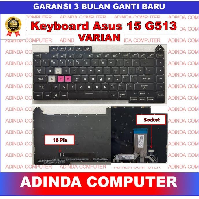 Keyboard Asus ROG Strix G15 G513 G513QC G513QE G513QM Backlight
