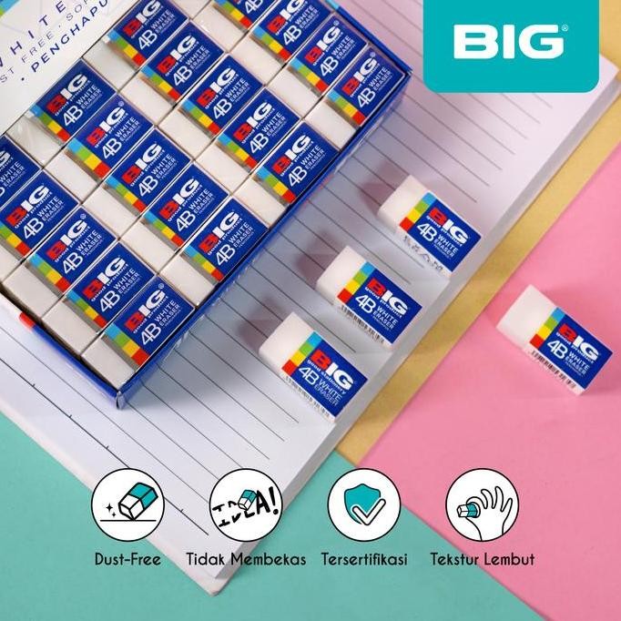 

Terbaru 40 Pcs BIG Penghapus / Eraser Pensil Putih Kecil Dust Free ER-9401