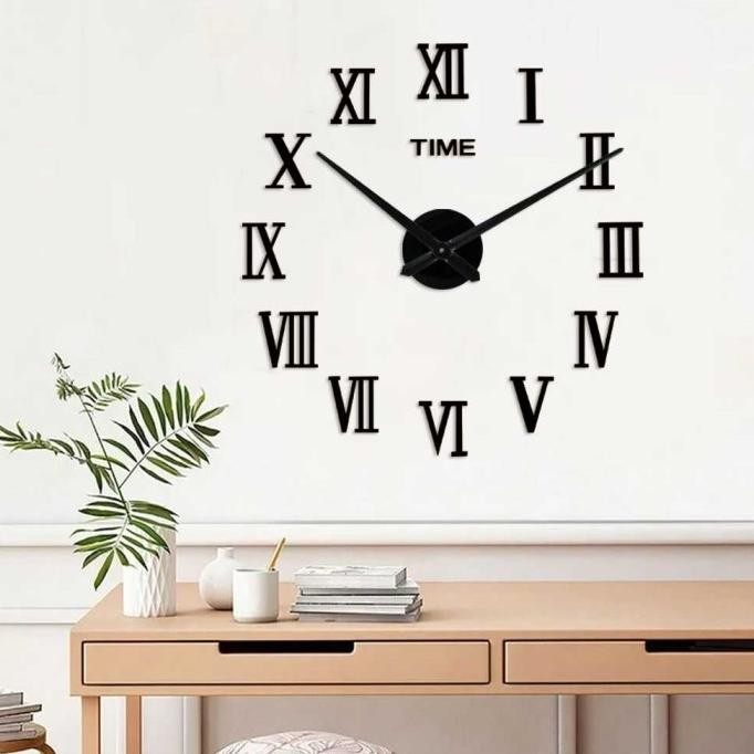 JAM DINDING DIY TEMPEL TEMBOK UKURAN BESAR ANGKA ROMAWI DIY-106 TERMURAH
