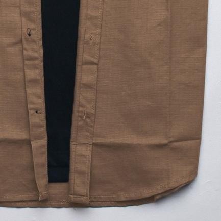 Promo Hem Polos Kemeja Pria Lengan Pendek Cowok Kemeja Polos Pendek Coklat