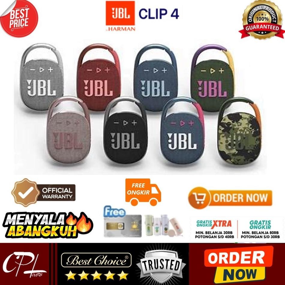 JBL Clip 4 Bluetooth Wireless Speaker Portable Waterproof - ORIGINAL