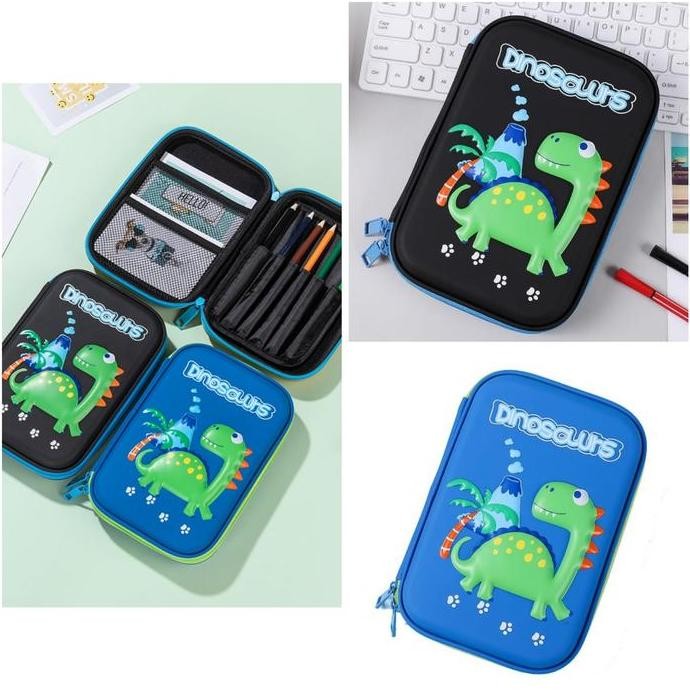

Terbaru Tempat pensil kotak pensil 3D Dino Cowo Hardtop Pencil Case tempat pensil Anak Cowo Kado Ultah Keren Stationery