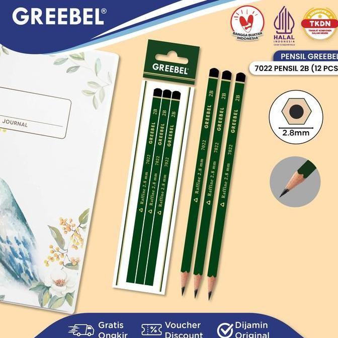 

Terbaru GREEBEL Pensil Pencil 2B (7022) / Pensil Kayu Pensil Ujian