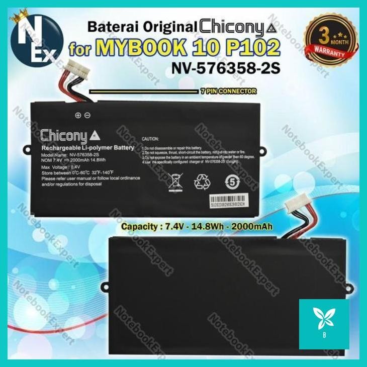 | AHN | Baterai Axioo Mybook 10 P102 AJP AJQ NV-576358-2S