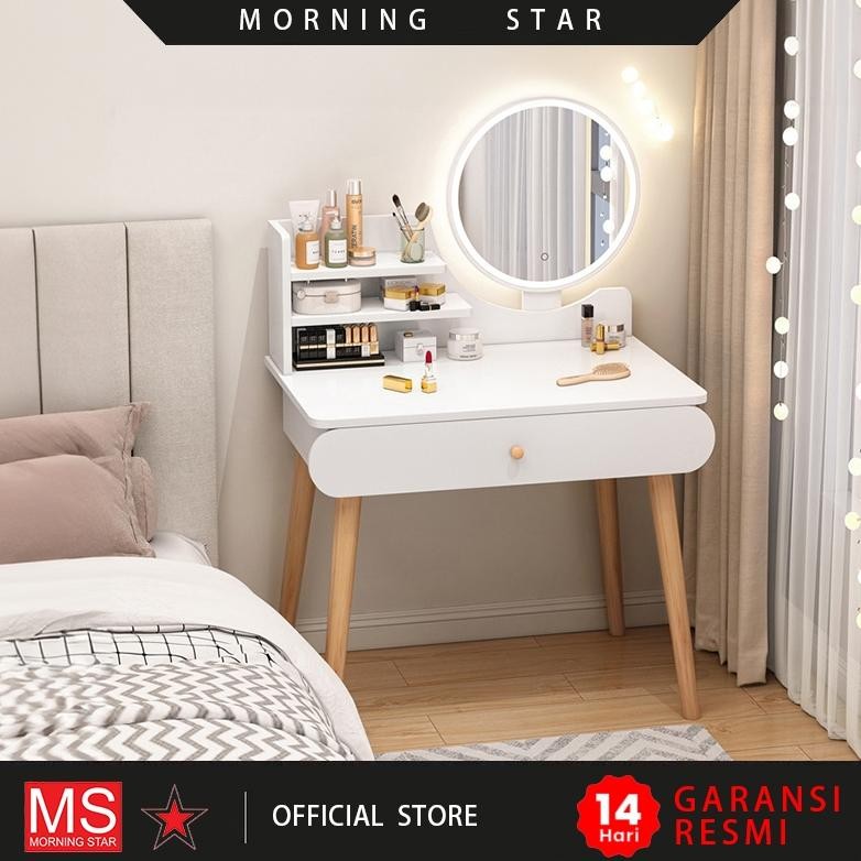 Lemari Kosmetik / Rak Kosmetik Kaca / Meja Rias Minimalis / Meja Makeup Minimalis Z17A2-1