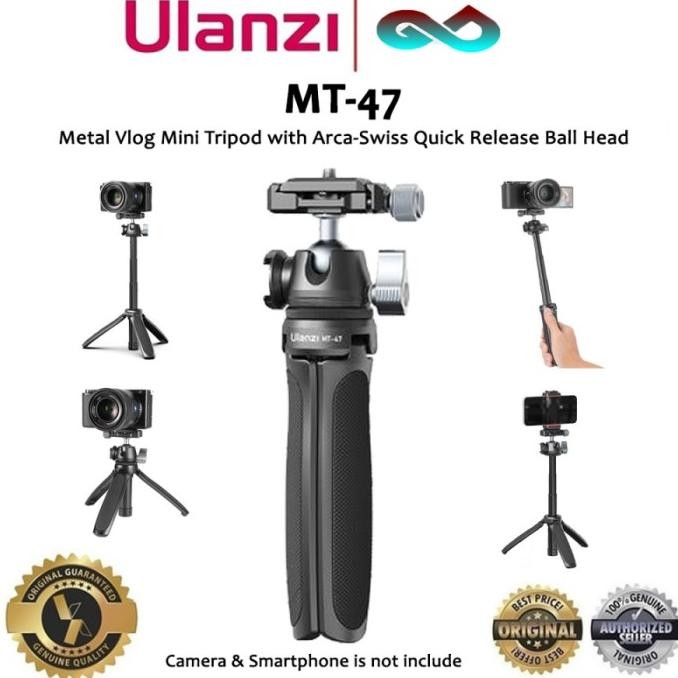 BEST ULANZI MT-47 METAL VLOG MINI TRIPOD WITH ARCA SWISS BALL HEAD