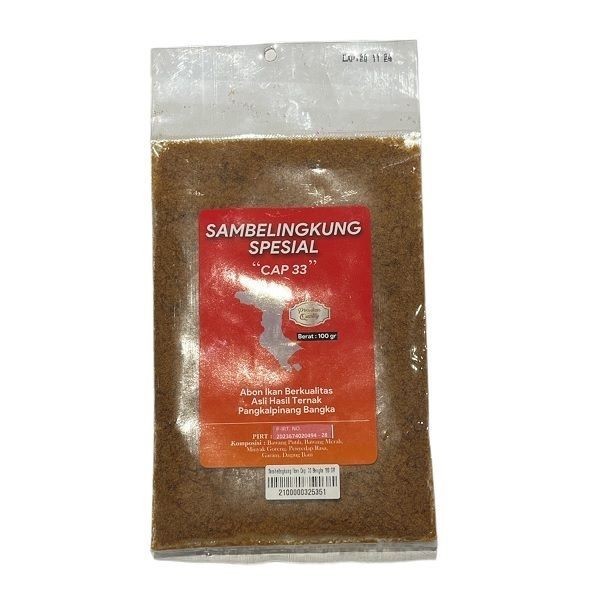 

SAMBELINGKUNG IKAN CAP 33 BANGKA 100 GR