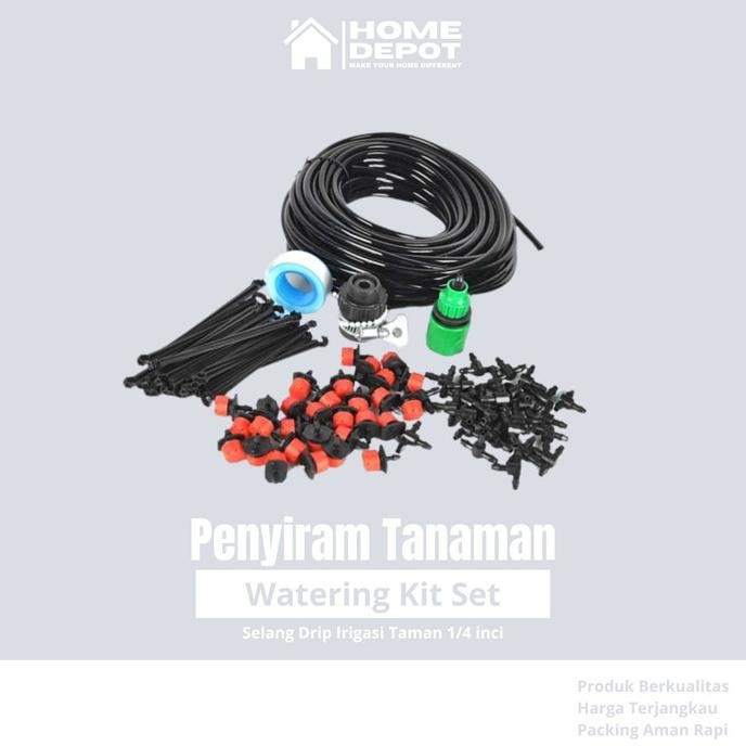 Set Paket Penyiram Tanaman Selang Drip Irigasi Taman 1/4 inci