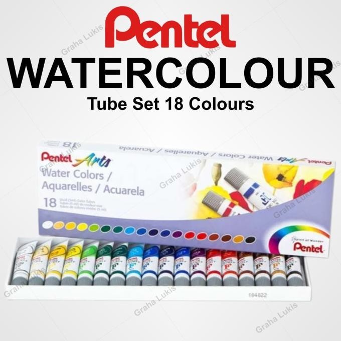 

HARGA DISC - Pentel Water Colours Set 18 / Cat Air Pentel 18 Warna