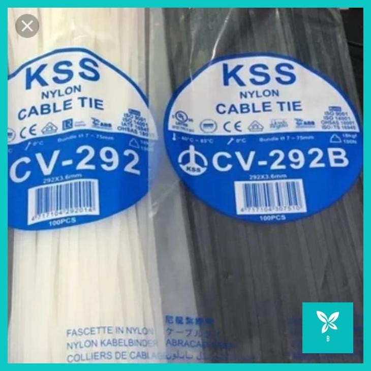 

KABEL TIES KSS CV 292 X 3.6MM NYLON CABLE TIE ORIGINAL 29CM HITAM/PUTIH