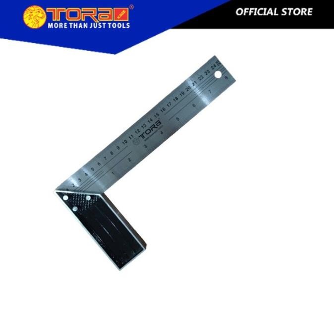 

siap kirim tora penggaris siku meter 10, 12 inch stainless steel - angle ruler ss