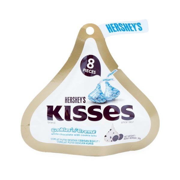 

HERSHEY'S KISSES COOKIES N CREME 36 GR