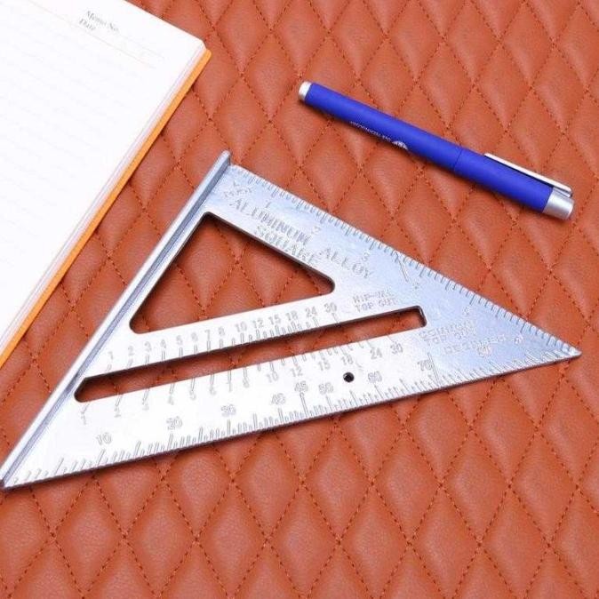 

siap kirim segitiga penggaris besi 7 inch siku sudut alat pengukur ruler