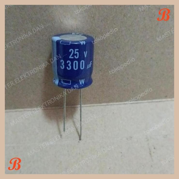 [MRD] 6707 KAPASITOR ELCO 3.300MF 3.300 MF 25 VOLT 25VOLT NIPPON CHEMICON
