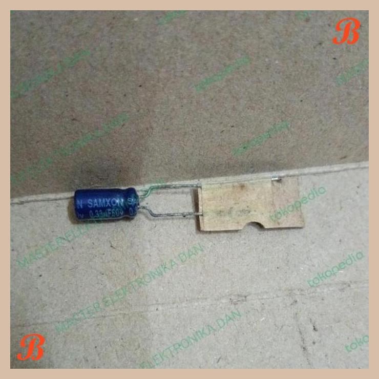[MRD] 6669 KAPASITOR ELCO 0.33UF 0,33UF 0.33 0,33 UF 0U33 50V SAMXON KOREA