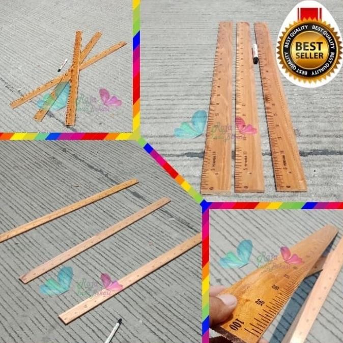 

siap kirim penggaris kayu bagus 1 meter 100cm - alat ukur kualitas bagus murah