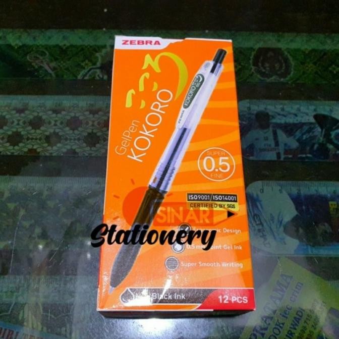

Tersedia Pulpen Kokoro Zebra Hitam 0.5 1Pak Isi 12Pc