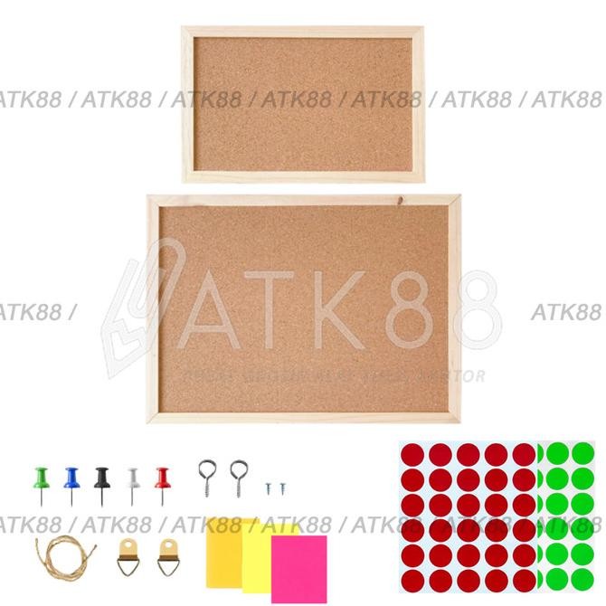 

Cork Board Message 20 x 30 cm Background Sticker Papan Mading