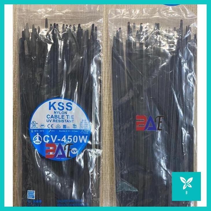 

KABEL TIES KSS UV RESISTANCE CV 450W TIE CABLE HITAM SIZE 450 X 8MM