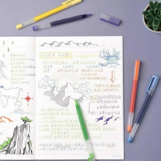 

Tersedia Gel Pen Color 1Set Isi 5Pcs - Mijia Pena Pulpen Warna