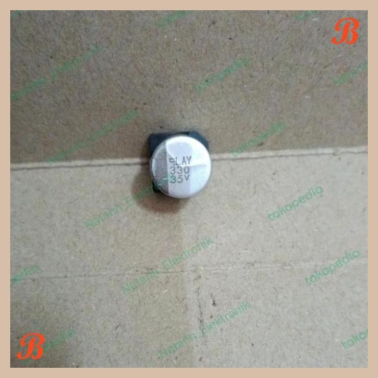 [MRD] 6606 KAPASITOR ELCO SMD TEMPEL 330UF 330 UF 35V 35VOLT 35 VOLT