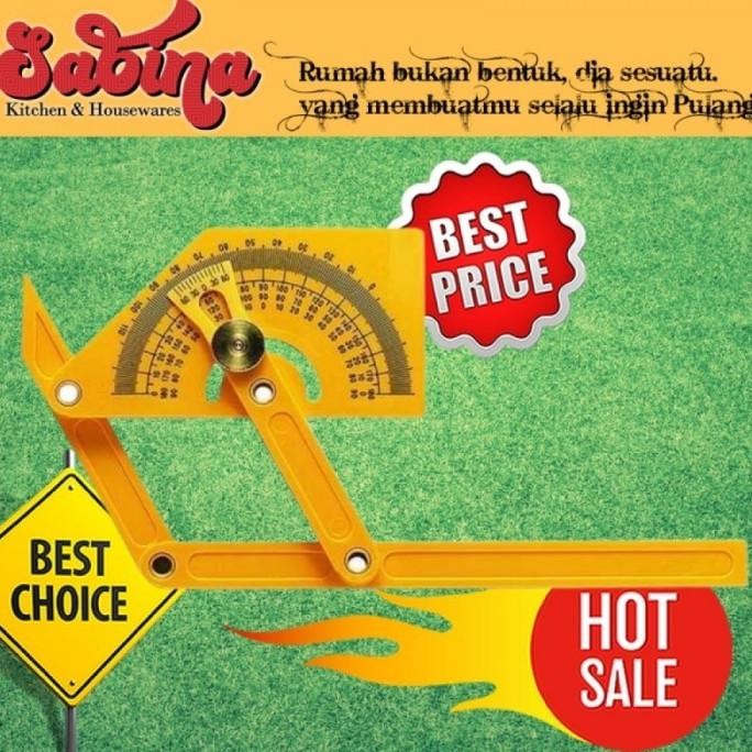 

siap kirim penggaris mistar serbaguna alat ukur kayu busur derajat sudut