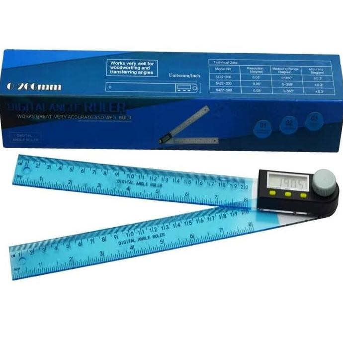 

siap kirim 20cm plastic digital angle ruler inclino penggaris busur digital