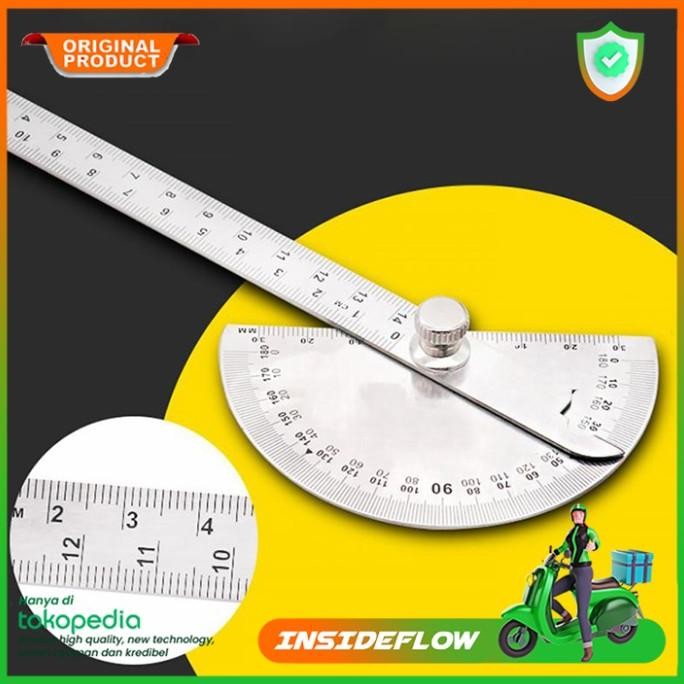 

siap kirim penggaris busur jangka 180 derajat aluminium 14.5cm