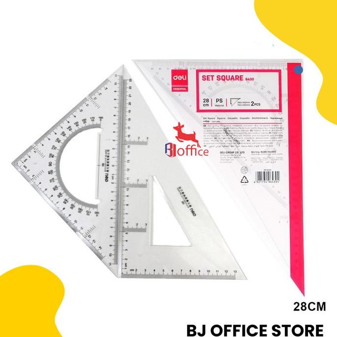 

siap kirim deli set square penggaris busur segitiga 6435
