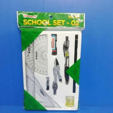 

siap kirim penggaris butterfly school set garisan butterfly ss-02