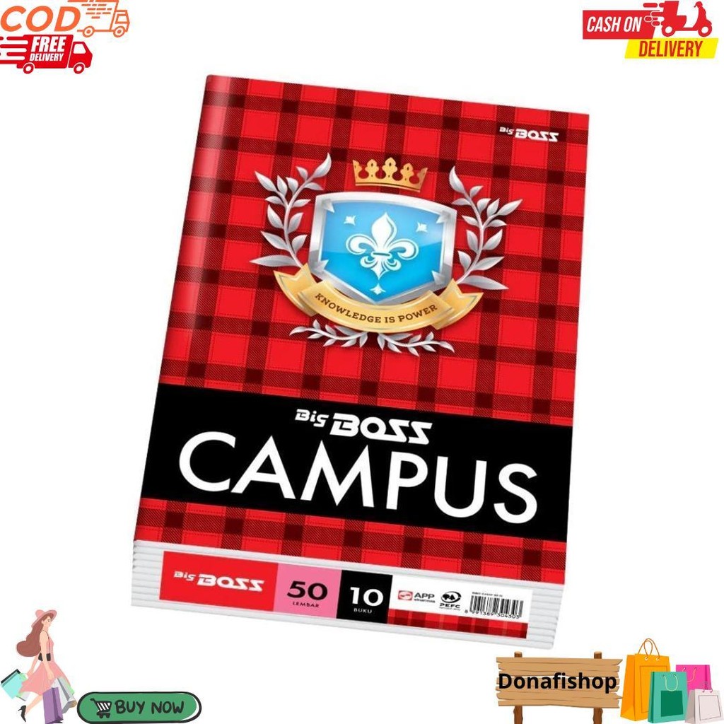 

Buku Tulis 36 50 Lembar Bigboss Campus Pak Isi 10 D Cod
