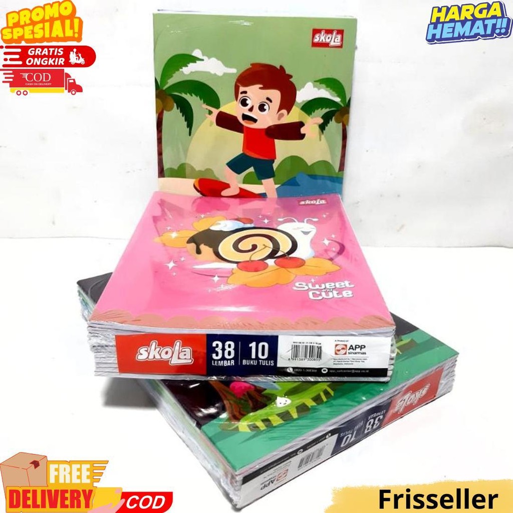 

(1 Pak Isi 10Pcs) Buku Tulis Skola By Sinar Dunia 38 Lembar / Buku Tulis Sko 38 Lembar D Gratis Ongkir