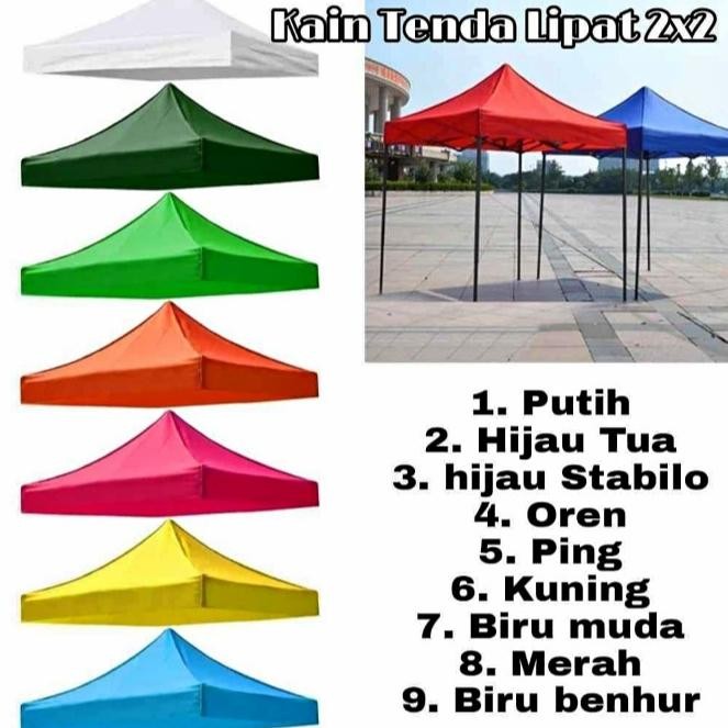 kain atap tenda lipat ukuran 2x2