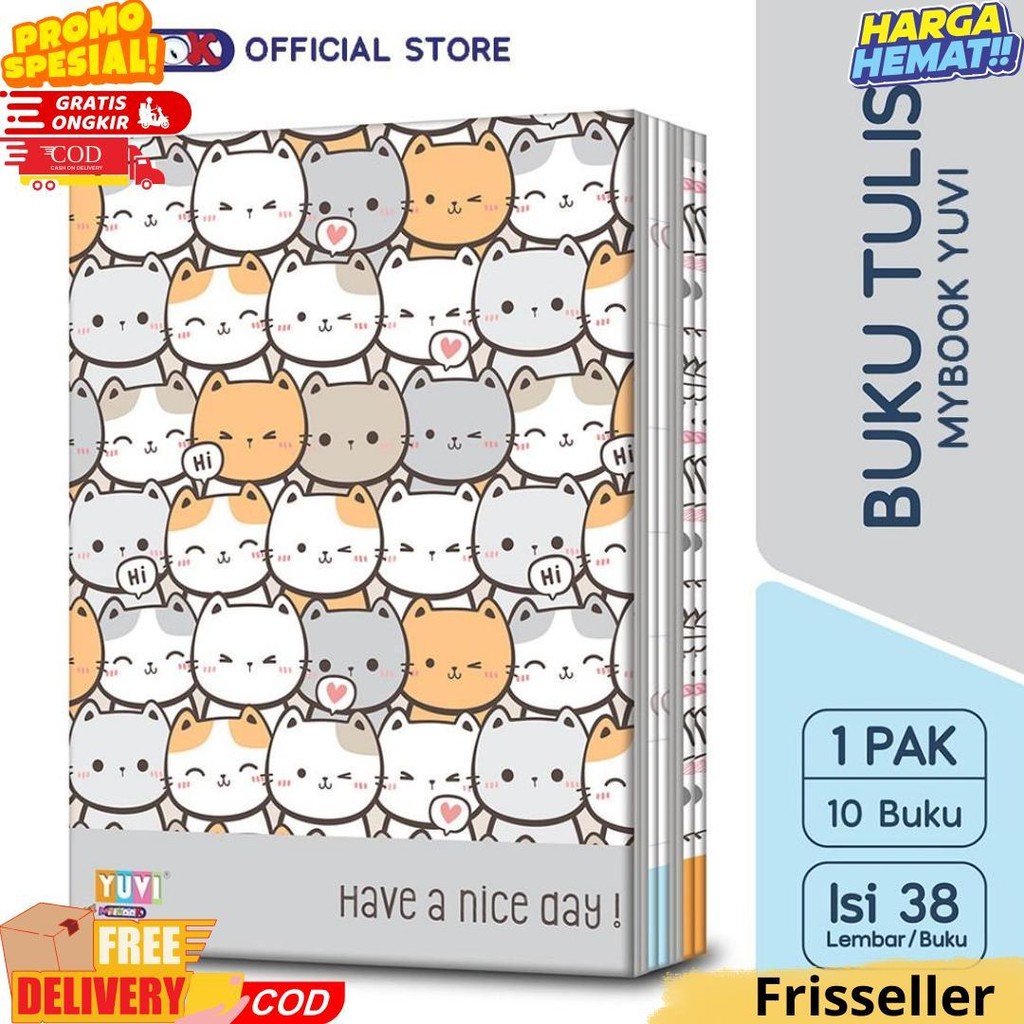 

My Book Yuvi Buku Tulis Cute 38 Lembar - 10 Buku D Cod