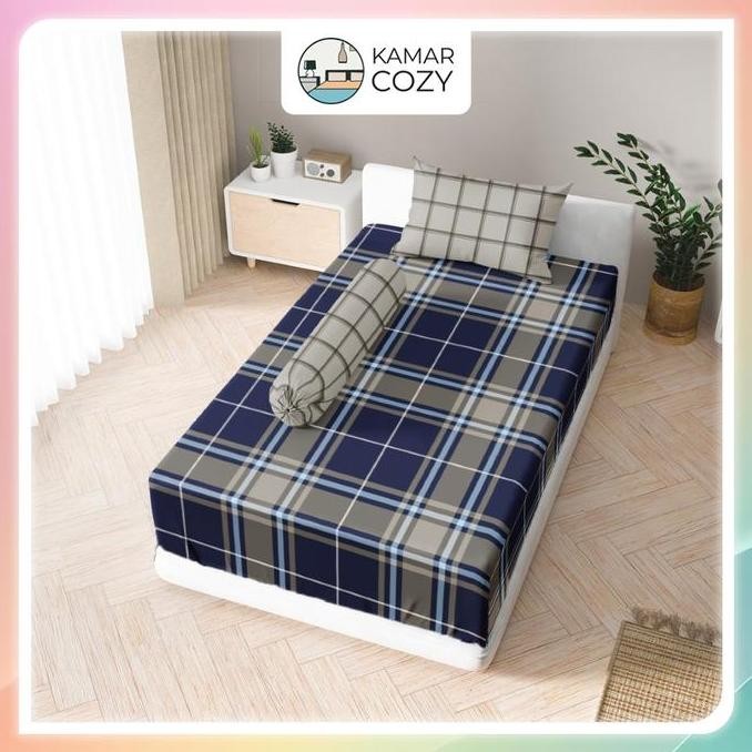 Sprei Kintakun Set Fitted Single 90x200 / 100x200 / 120x200 Priska Dluxe Aesthetic Tinggi 25 cm Este