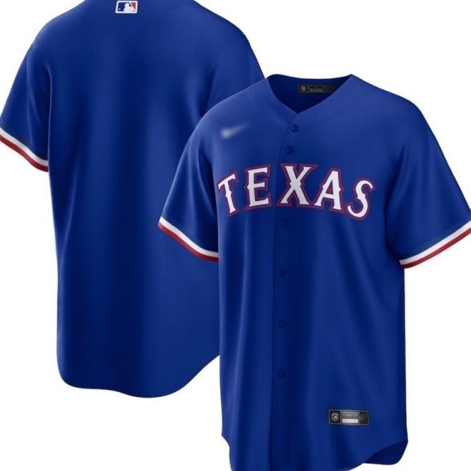 Jersey Baju Baseball Mlb Texas Rangers Biru Co