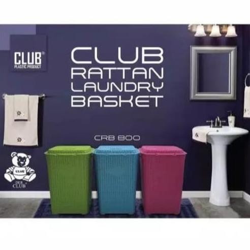 Cub Keranjang Laundry Basket Pakaian / Keranjang Baju Kotor + Tutup CRB 800 Motif Rotan
