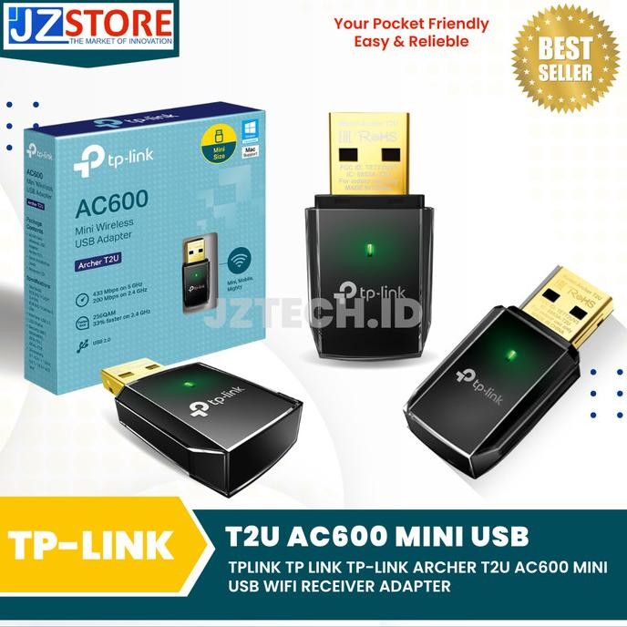 TPLINK TP LINK TP-LINK ARCHER T2U AC600 MINI USB WIFI RECEIVER ADAPTER