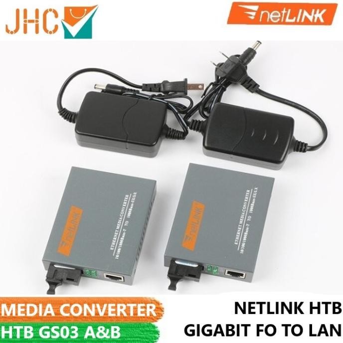 HARGA DISC - Media Converter HTB-GS03AB FO NETLINK HTBGS03 FO to LAN Gigabit 1000MB