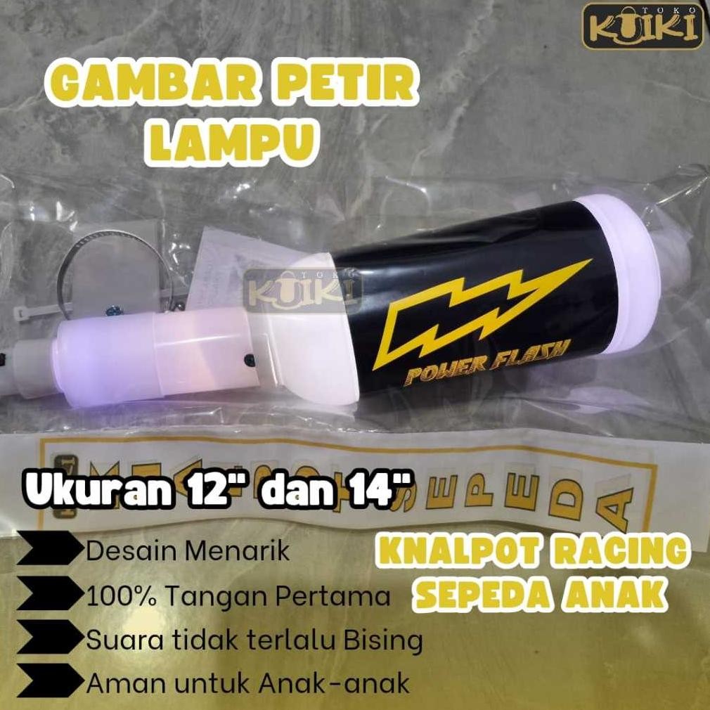 Berkualitas Knalpot Sepeda Anak Lampu Led Ukuran Sepeda Kecil 12/14 Diskon
