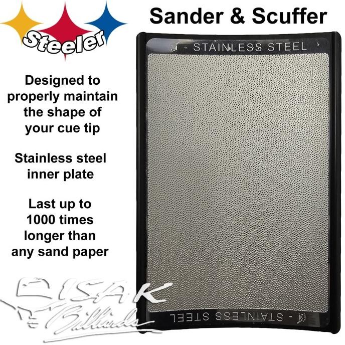 Steeler Cue Tip Tool - Scuffer Sander Shaper Amplas Stick Billiard Co