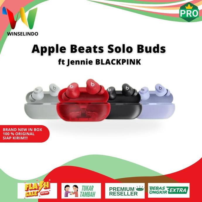 Promo Apple Beats Solo Buds Tws Wireless Bluetooth Earbuds Feat Jennie Blackpink Purple Red Black Gr