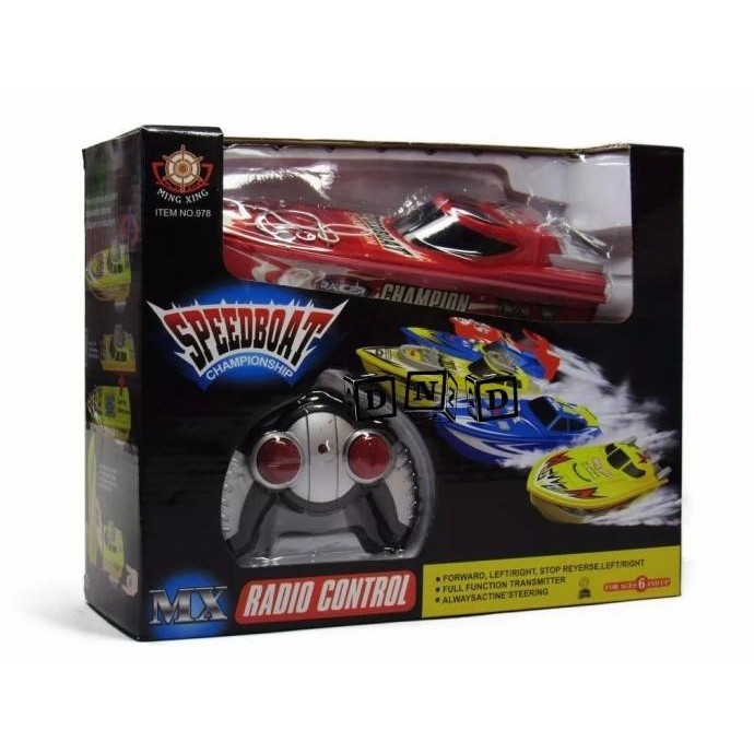Murah Mainan Anak Remote Control Speed Boat Championship Perahu Kapal Cepat Non COD