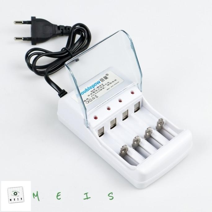 Charger Baterai AA Doublepow 4 Slot casan carger Camera Digital Saku