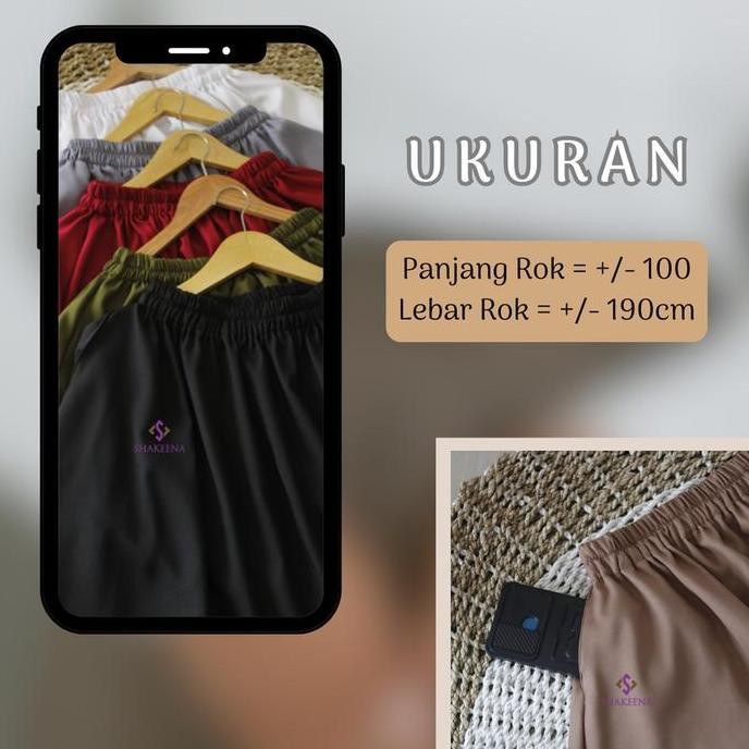 Rok panjang wanita muslimah Polos Rok kerja ootd remaja