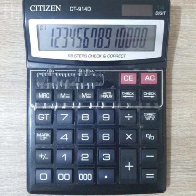 

Gd-5 . Ct-914D Check Correct Kalkulator Cek Ulang 14 Digit Lcd Besar Ct914D Original