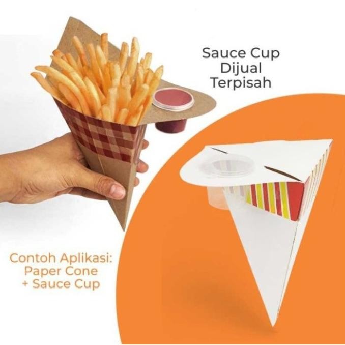 Box Cone French Fries Dus Segitiga Tempat Kentang Goreng Churros Keruc