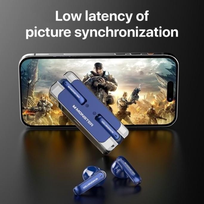 Original MONSTER XKT08 TWS True Wireless EarHeadset Bluetooth 5.3 HiFi Sound Earphone