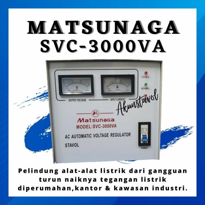 Stavolt Matsunaga SVC-3000VA - Stabilizer Listrik Matsunaga 3000 watt